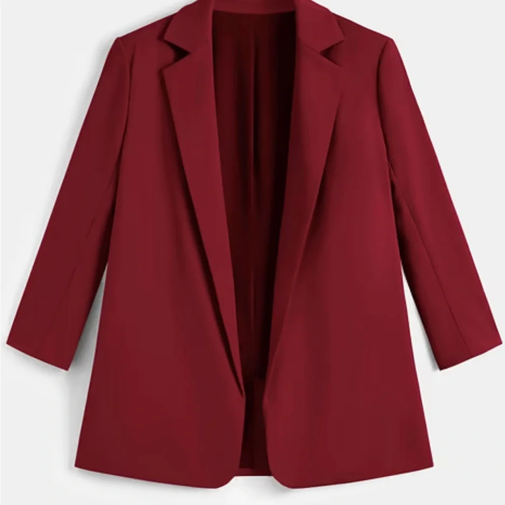 NWT Red Wine Long Blazer - Picture 4 of 6